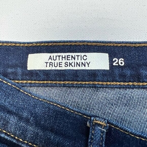 Gap Womens Authentic True Skinny Slim Jeans Blue Stretch Medium Wash Low Rise 26 - Picture 11 of 11